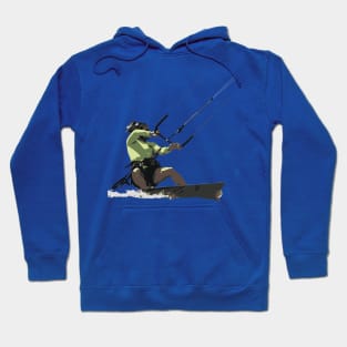 Kitesurfer Action Water Sports Artistic Illustration Hoodie